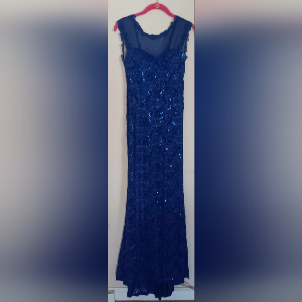 Blue Dress with Seqins. Size 0 from Beauty Mark